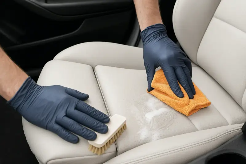 Lederen bekleding reinigen en voeden